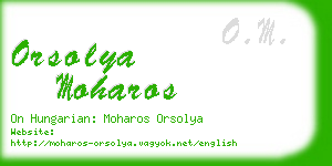 orsolya moharos business card